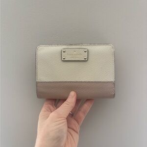 Kate Spade Bifold Snap Closure Cream and Tan Women's Wallet